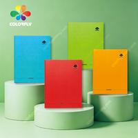 Cuaderno de ejercicios COLORFLY A5 con líneas francesas, cubierta de plástico PP de color sólido, cuaderno para estudiantes, artículos de papelería para escribir, impresión personalizada