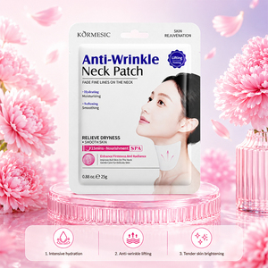 KORMESIC - Parche de mascarilla antiarrugas para el cuello de 25 g, certificado por Bpom, hidratante, reafirmante y rejuvenecedor de la piel para mujeres - Product Image 1