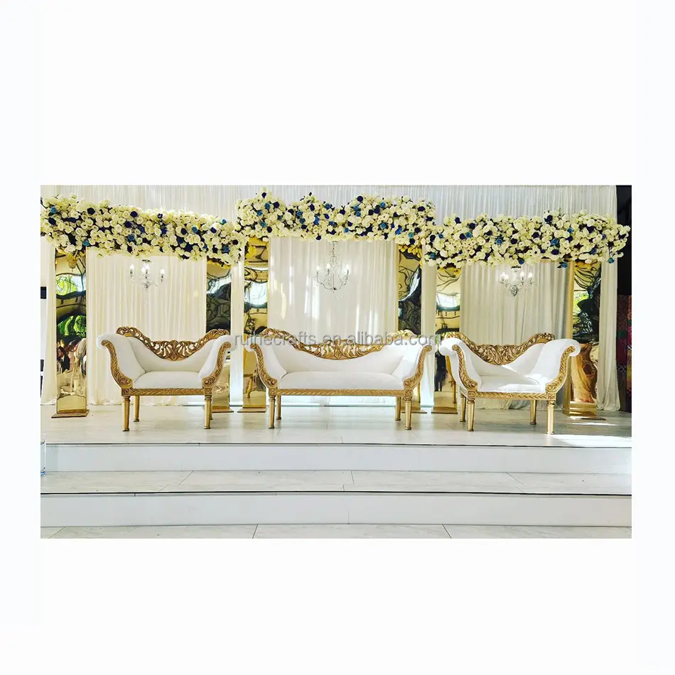 3 buah set dekorasi pernikahan baru 2024 bingkai foto persegi besar berkilau emas bingkai panggung pernikahan dekorasi latar belakang acara
