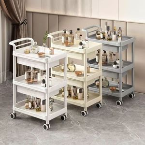 Carrito de Almacenamiento Rodante de Plástico para Salón de Belleza, con Ruedas, para Peluquería y Estudio de Belleza - Product Image 1
