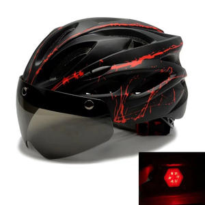 Casque de vélo avec visière magnétique et lumière de sécurité arrière, casque de cyclisme en plein air pour VTT, casques de moto - Product Image 5