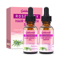 Huile Capillaire Personnalisée Romarin Menthe Sérum Bio Huile d'Argan Marocaine pour la Croissance des Cheveux Longs Marque Privée pour Cheveux Afro