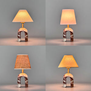 Lampade da Tavolo in Marmo Ricaricabili Stile Nordico Moderno 2700K, Paralume in Lino, Controllo Touch, Personalizzabili, per Hotel, Camera da Letto di Lusso, Arredamento Casa - Product Image 4