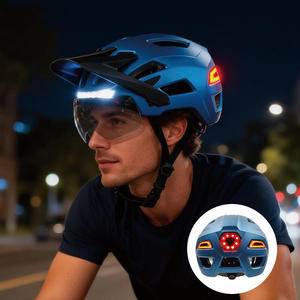 Cascos de Ciclismo para Adultos al Por Mayor con Certificación CE, <span class=keywords><strong>Casco</strong></span> de <span class=keywords><strong>MTB</strong></span> con Lente Magnética, <span class=keywords><strong>Casco</strong></span> de Bicicleta de Seguridad con LED Recargable - Product Image 1