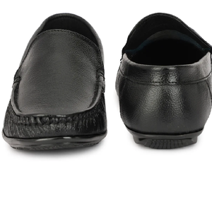 Zapatos Mocasines de Cuero Genuino Negro Importados de Ashwin para Hombre, Suaves, Flexibles, Cómodos, con Logotipo de Cuero, Casuales, Formales, de Oficina - Product Image 3
