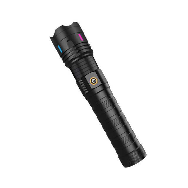 Cross-border JH-X11 White-laser LED Flashlight 30W High Power Aluminum Alloy Outdoor Long-range Beam Zoomable USB Rechargeable