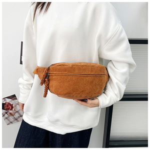 Riñonera deportiva para estudiantes de pana informal <span class=keywords><strong>y</strong></span> sencilla con estilo, riñonera para adolescentes al por mayor, riñonera personalizada barata para exteriores, riñonera para el pecho - Product Image 2