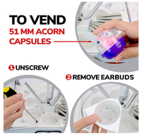 Distributeur automatique de capsules de jouets en métal et en plastique à pièces de monnaie de 60 mm pour les magasins et les parcs d'attractions