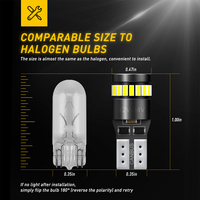 AUXITO 2 Stück Bestseller T10 194 LED-Glühbirne Weiß 240 lm LED-Scheinwerferlampe 6000K für Autoinnenbeleuchtung