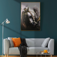 Homfun — peinture cheval 3D moderne, en Relief, Art mural, décoration de maison