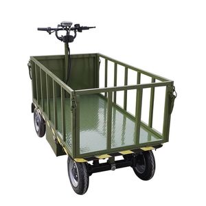 1000kg Load Electric Platform Cargo Carrier Trolley Heavy Loading Transport <strong>Cart</strong> Prices Small Flatbed Truck with 4 Wheels - Product Image 1