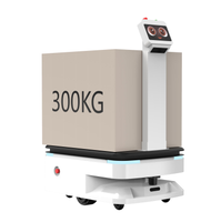 Nuevo Robot AGV Inteligente de Bajo Costo para Fábrica, Restaurante, Comercio Minorista y Almacén, con Capacidad de Carga de 100 kg, Carga Automática y Acero Inoxidable