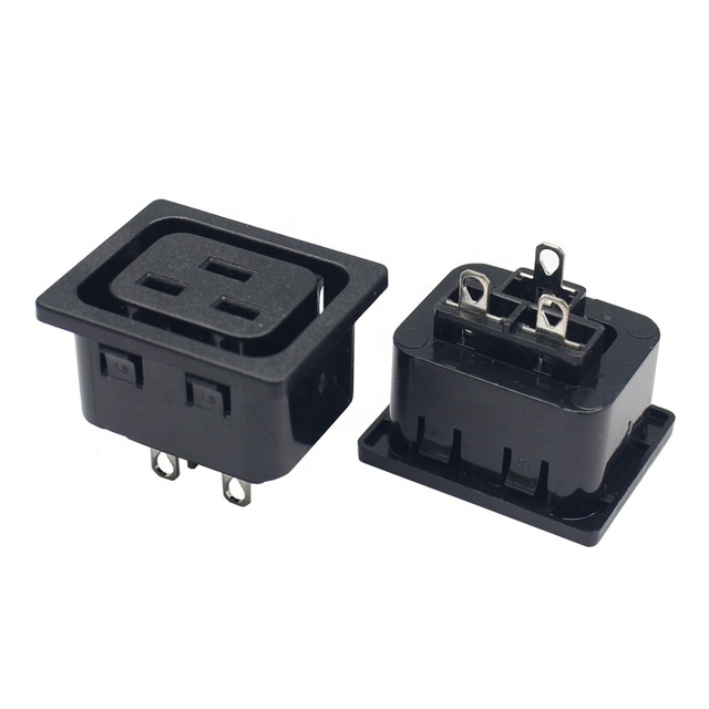 C19 Industrial Outlet Socket 16A 250V Power Connector Brass Copper Female IEC C19 EU US AU UK Plug