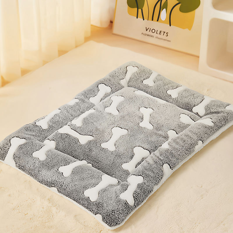 Gray Cushion with white bones Patterns