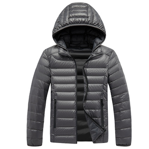 Fablesmoda da uomo 80% piumino d'anatra cappotto invernale antivento giacca termica a prova di perdite Casual Parka nero Navy per il freddo - Product Image 2
