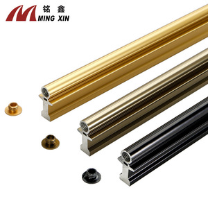 Redresseur de panneau de porte de placard Ming Xin en alliage d'aluminium, doré et noir, avec amortisseur simple, accessoire de quincaillerie pour rail - Product Image 3