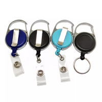 Porte-badge rétractable personnalisé en gros avec logo imprimé, en métal, pour porte-badges nominatifs et clips de cartes d'identité