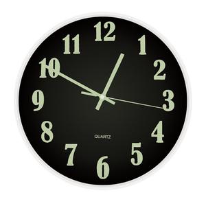Wooden Luminous Wall <b>Clock</b> Watches Modern Night Light <b>Clock</b> Glow in Dark - Product Image 3