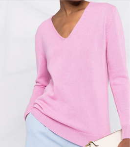 Suéteres <span class=keywords><strong>de</strong></span> Cachemira con cuello en V pulóver cabra interior mongol personalizado 100% <span class=keywords><strong>Cos</strong></span> mujeres Erdos seda pura venta al por mayor suéter <span class=keywords><strong>de</strong></span> Cachemira para <span class=keywords><strong>mujer</strong></span> - Product Image 5