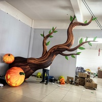Décorations d'Halloween géantes gonflables en PVC durables, têtes de crâne, squelettes, gargoyle, accessoires pour utilisation en extérieur/intérieur, maison hantée
