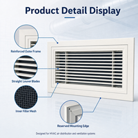 Grilles de ventilation HVAC amovibles en aluminium carré et acier inoxydable pour sous-sols et entrepôts