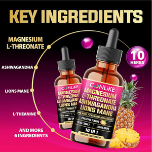 Gouttes liquides de magnésium sauvage OEM, extrait d'ashwagandha, de crinière de <span class=keywords><strong>lion</strong></span>, de ginseng, 99% d'ingrédients actifs, extraits de feuilles d'herbes, aliments santé - Product Image 3