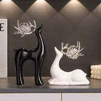 Décorations de luxe léger en céramique artistique moderne, motif cerf, pour meuble TV, meuble à vin, niche, pour la maison et le salon
