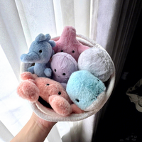 Jeycat Série Fun Seafood : Peluches de simulation de crabes, homards, poulpes, palourdes et baleines
