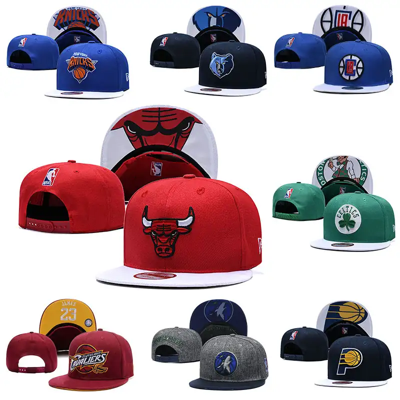الجملة 2021 مخصص عالية الجودة نمط القماش كرة السلة قبعات ل 30 فرق الدوري الاميركي للمحترفين القبعات قبعة بيسبول للرجال