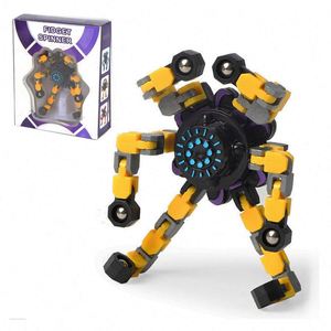 Perfect Service 2022 Meilleure vente Simple Hand Spinner Fidget Anti-stress pour adultes Nouveau Hand Popper Jouet robot en métal Spinner Fidget - Product Image 2