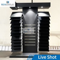 Présentoir sur pied pour échantillons de carreaux métalliques, support de sol personnalisable pour l'affichage des revêtements de sol