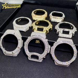 全6スタイル ファイン アイスアウト カスタム ジュエリー コレクション 925 シルバー ケース ヒップホップ モアッサナイト ダイヤモンド DW6900 GA2100 ウォッチ アクセサリー ベゼル - Product Image 2