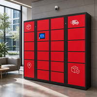 Casier à colis intelligent commercial avec écran tactile, service en libre-service 24h/24 et 7j/7, armoire de stockage de colis