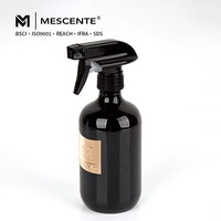 Bouteille Vaporisateur à Gâchette Noire en Plastique de Luxe pour Parfum d'Ambiance, Diffuseur, Étiquette Privée, Mescente Top Home Fragrance