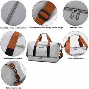 I-0594 Factory Gym Bags Travel Sports Tote Gym Bag <b>Carry</b>-<b>on</b> Weekender Fitness Duffel Bag With Dry Wet Pocket - Product Image 2