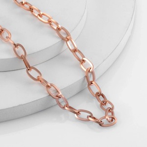 สร้อยคอทรงกลม สแตนเลสสตีล แบบ Cuban Chain Curb Link หลากสี คุณภาพสูง สำหรับผู้ชายและผู้หญิง - Product Image 3