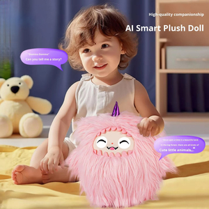 Juguete de Peluche Interactivo <span class=keywords><strong>con</strong></span> Carga USB, Monstruo de Peluche <span class=keywords><strong>con</strong></span> <span class=keywords><strong>Ojos</strong></span> LED, Inteligente para Aliviar el Estrés y el Bienestar Mental - Product Image 2