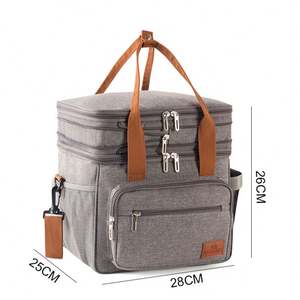 Nueva Bolsa Térmica de Gran Capacidad con Doble Capa Aislante y Cierre de Cremallera para Picnic al Aire Libre, de un Solo Hombro - Product Image 2