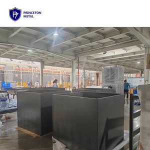 Tối giản dễ dàng cài đặt tự làm loại phẳng đóng gói vuông nhôm trồng máng cho khu vực ngoài trời và trong nhà cho không gian thường xuyên - Product Image 1