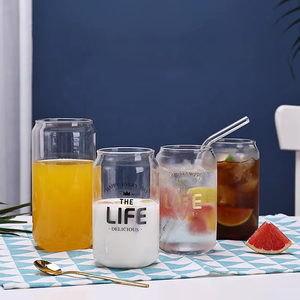 Vasos de Vidrio de Borosilicato con Descuento, <span class=keywords><strong>Precio</strong></span> Directo de Fábrica, para Bebidas, <span class=keywords><strong>Agua</strong></span>, Cola, Cerveza, con Tapa de Bambú y Pajita - Product Image 4