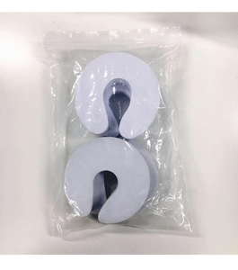 Tope de puerta de seguridad blanco, Protector de dedo de cuña, de silicona, estilo de hoja bonita - Product Image 4