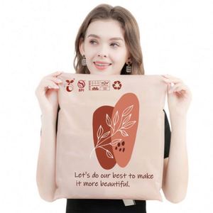 XC-BIO Custom Design Eco-friendly PLA+ PBAT Biodegradable Mailers Shipping Envelopes <b>Compostable</b> Mailing <b>Bag</b> - Product Image 3