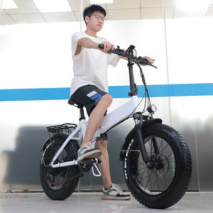 Vélo électrique pliant tout-terrain pour adultes, pneus larges, hybride, pour la ville, vente en gros d'usine, pas cher - Product Image 1