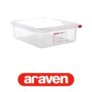 Bac alimentaire en polypropylène GN 1/2 32,5 × 26,5 × 10 h cm, avec couvercle, -40/+95 ° C Araven - Product Image 4