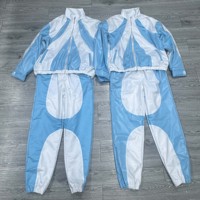 Ensemble de survêtement streetwear personnalisé par le fabricant, style hip-hop, coupe ample, en nylon, maille et TPU, comprenant une veste coupe-vent et un pantalon