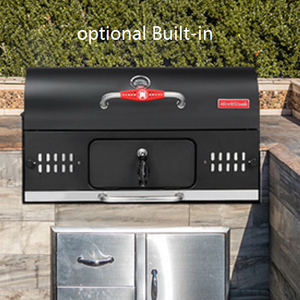Barbecue à charbon de bois JIN PENG robuste avec chariot intégré, fumoir à granulés et rôtissoire pour cuisine extérieure, patio et fêtes - Product Image 4