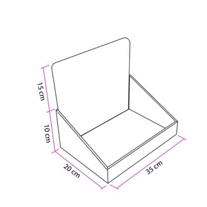 Customized Foldable Eco-Friendly Cardboard Cosmetic Display Stand for <b>Counter</b>/Table Top Use - Product Image 6
