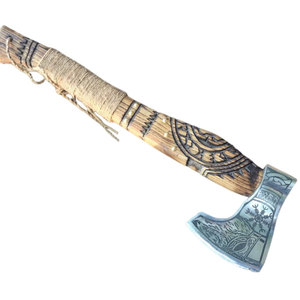 Top Trending Hand Made Viking <b>Axe</b> with High Quality Leather Sheath Ash <b>Wood</b> Handle Custom Made Tomahawk Viking <b>Axe</b> OEM Service - Product Image 6