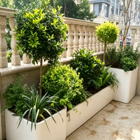 Jardinière en métal architectural de qualité commerciale, non toxique, décorative pour l'extérieur, pour plantes de rue et aménagements publics