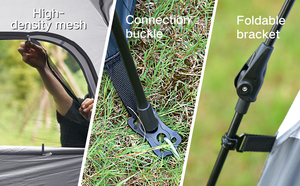 1-4 người ngoài trời không thấm nước gia đình dễ dàng lên hai lớp chống UV Cửa sổ <span class=keywords><strong>2</strong></span> Cửa lều cho Cắm Trại Đi Bộ Đường Dài đi du lịch - Product Image 5